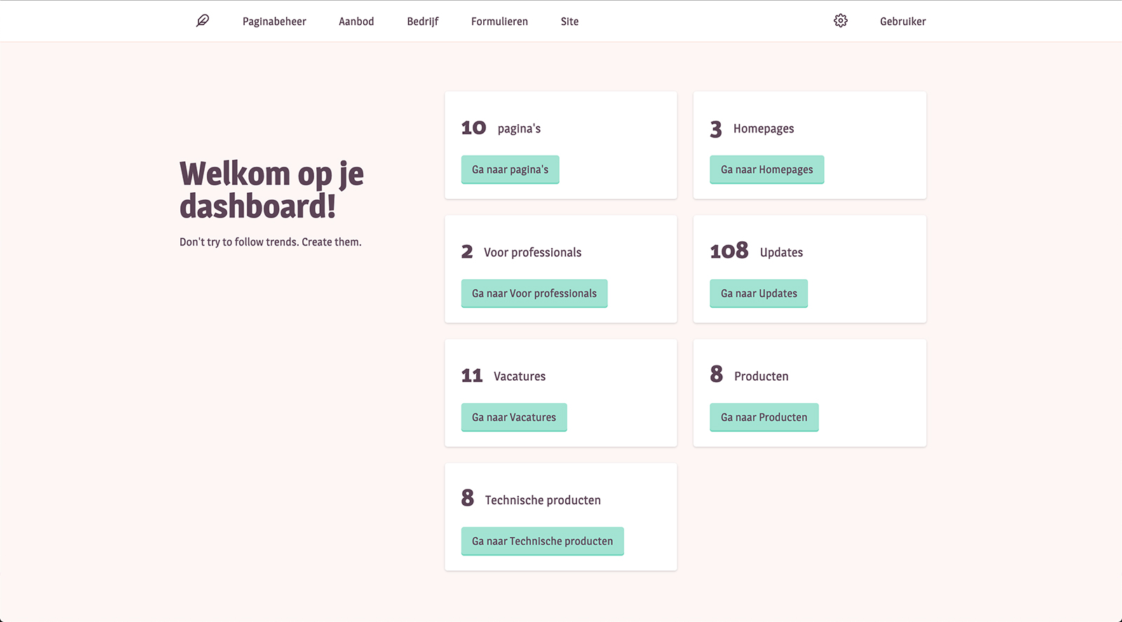 Steylaerts Chief dashboard